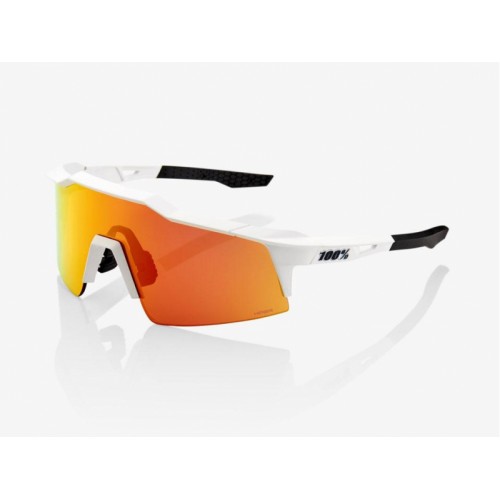 OCULOS 100% SPEEDCRAFT BRANCO LENTES HIPER RED