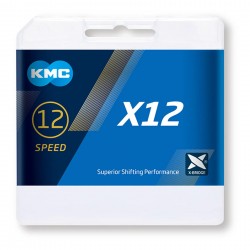 Corrente KMC X-12 12V 126 elos dourada